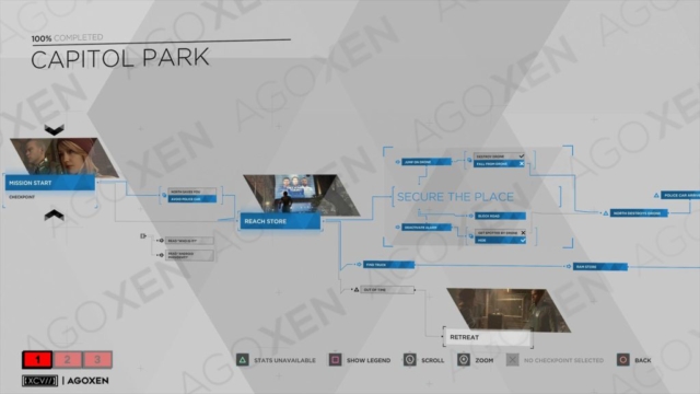 Detroit Become Human Capitol Park Flowchart 01