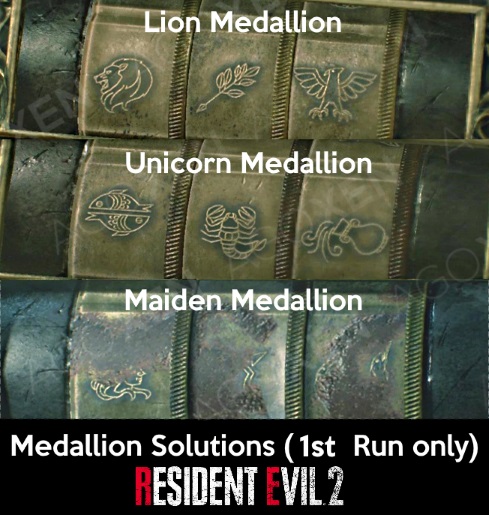 Resident Evil 2 (2019) 1st Run 01 Medallions-01
