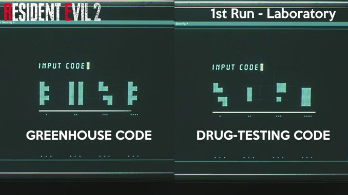 resident evil 2 lab code